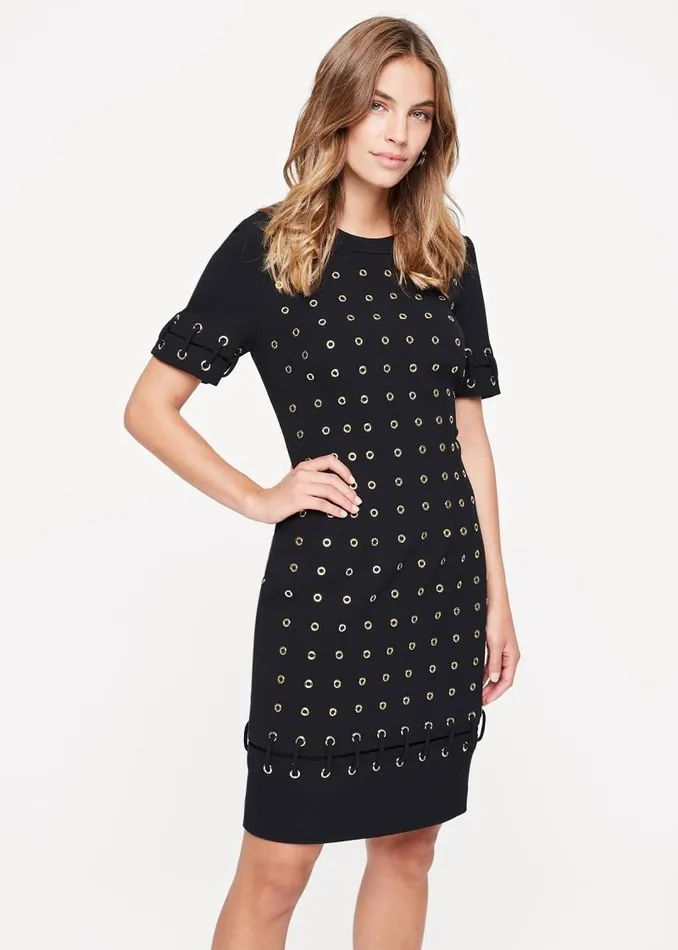 Evlin Eyelet Dress Black Women Phase Eight Dresses
