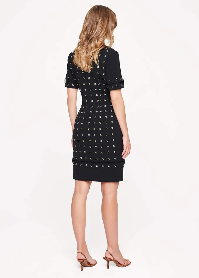 Evlin Eyelet Dress Black Women Phase Eight Dresses