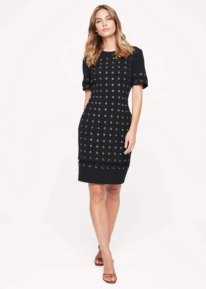 Evlin Eyelet Dress Black Women Phase Eight Dresses