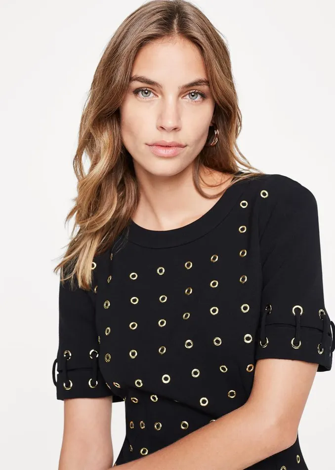 Evlin Eyelet Dress Black Women Phase Eight Dresses