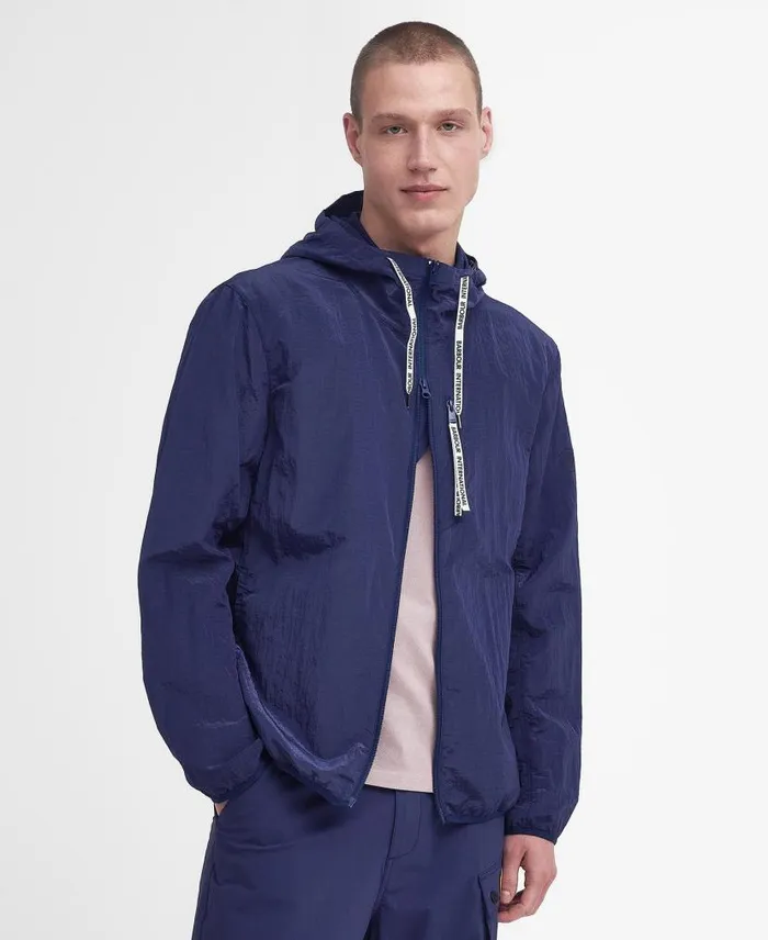 Exchange Hooded Jacket Pigment Navy Men Barbour Casual Jackets