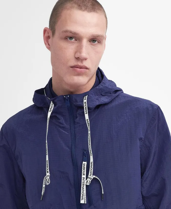Exchange Hooded Jacket Pigment Navy Men Barbour Casual Jackets