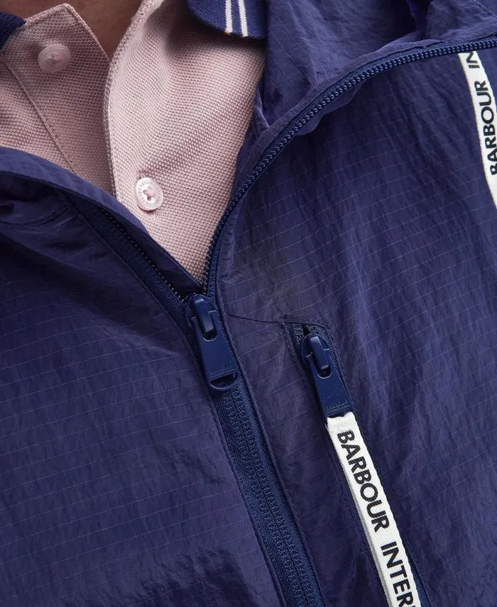 Exchange Hooded Jacket Pigment Navy Men Barbour Casual Jackets