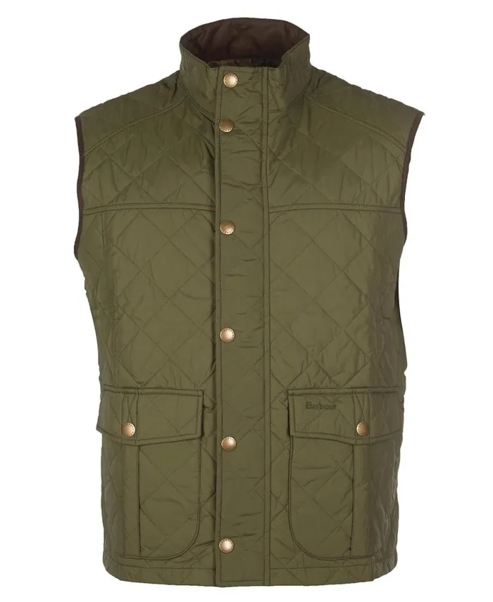 Explorer Gilet Mid Olive Men Barbour Gilets and Liners