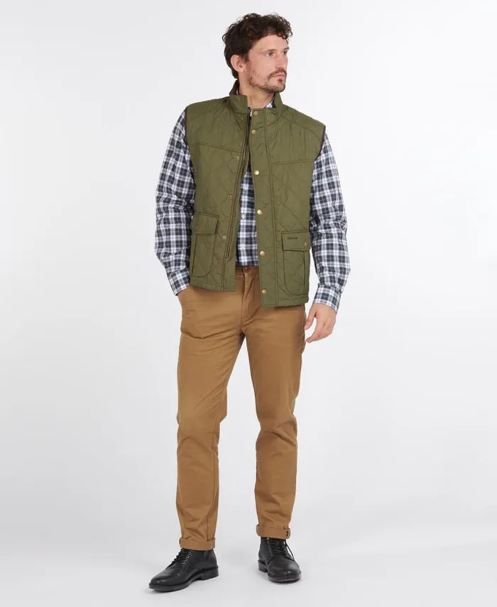 Explorer Gilet Mid Olive Men Barbour Gilets and Liners