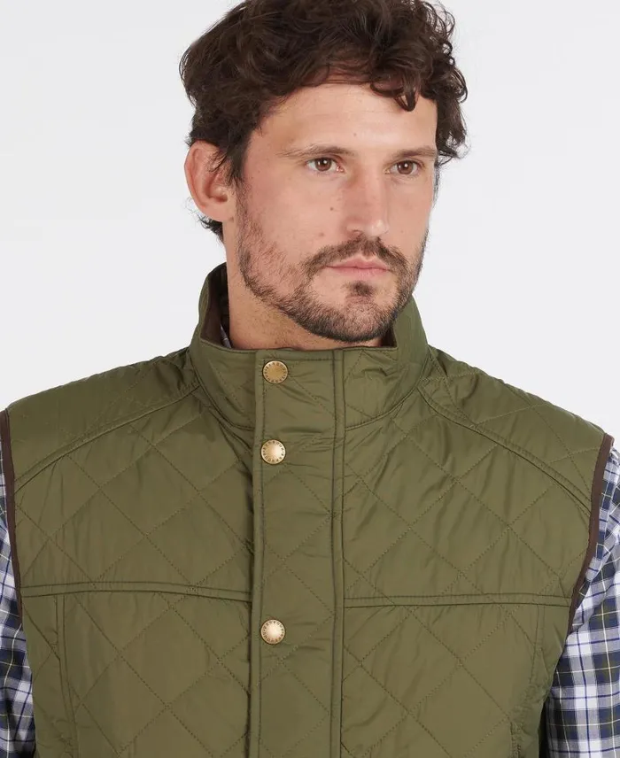 Explorer Gilet Mid Olive Men Barbour Gilets and Liners