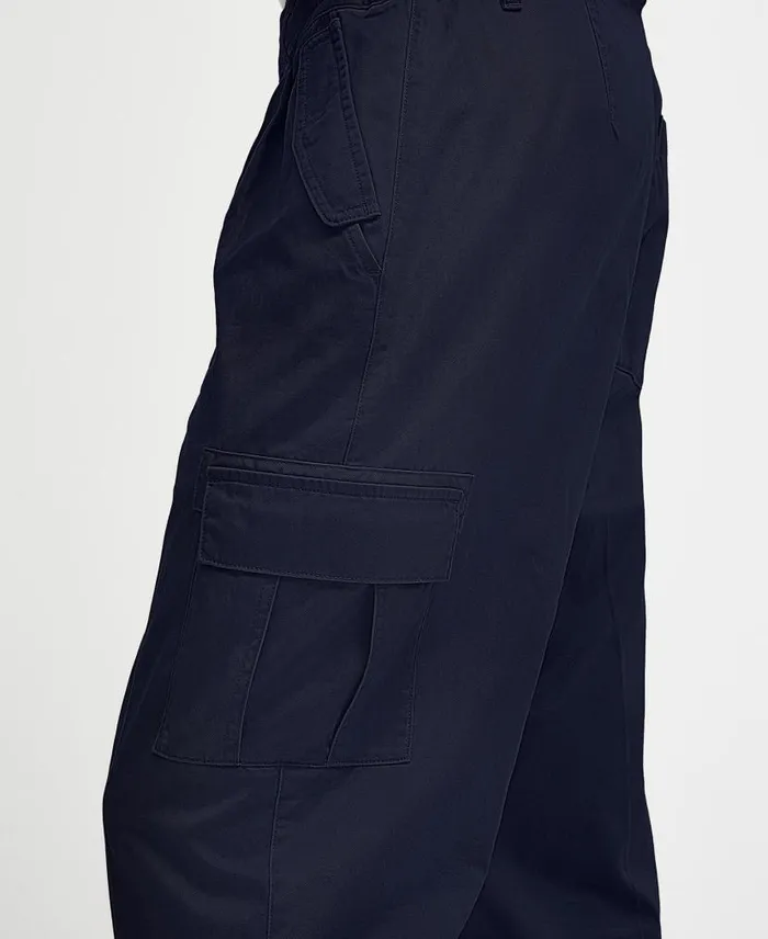 Faulkner Tapered Cargo Trousers Classic Navy Men Barbour Trousers and Shorts