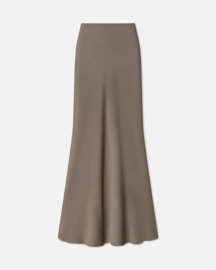 Fea Slip Satin Maxi Skirt Clay Women Nanushka Bottoms