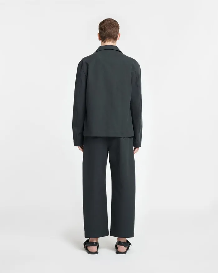 Ferre Belted Structured Twill Pants Anthracite Men Nanushka Pants