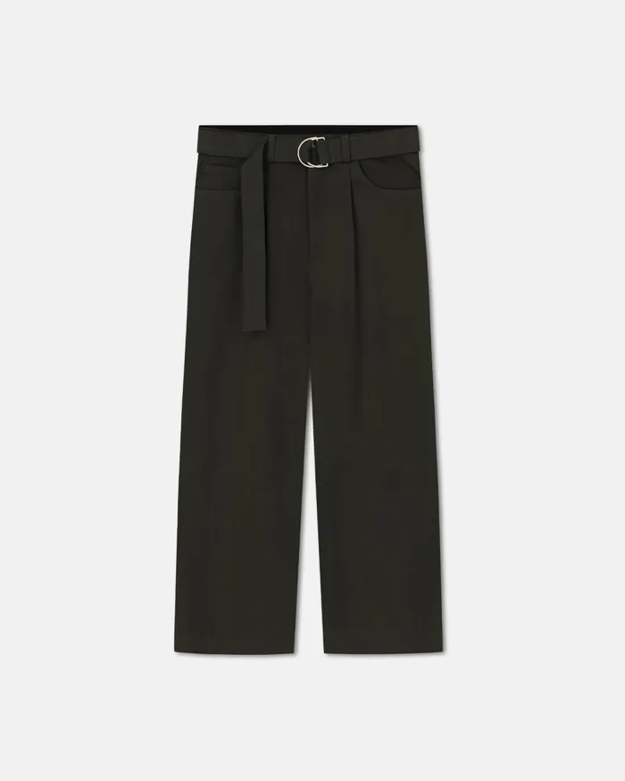 Ferre Belted Structured Twill Pants Anthracite Men Nanushka Pants