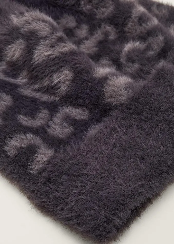 Fiona Leopard Fluffy Hat Charcoal Women Phase Eight Fascinators and Hats