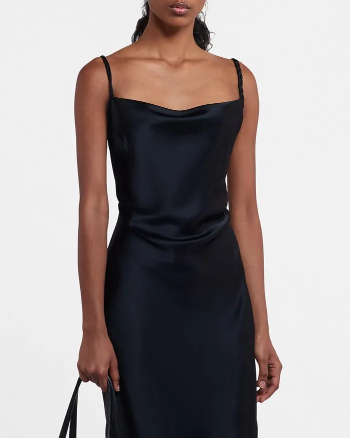 Fiore SlipSatin Dress Black Women Nanushka Dresses