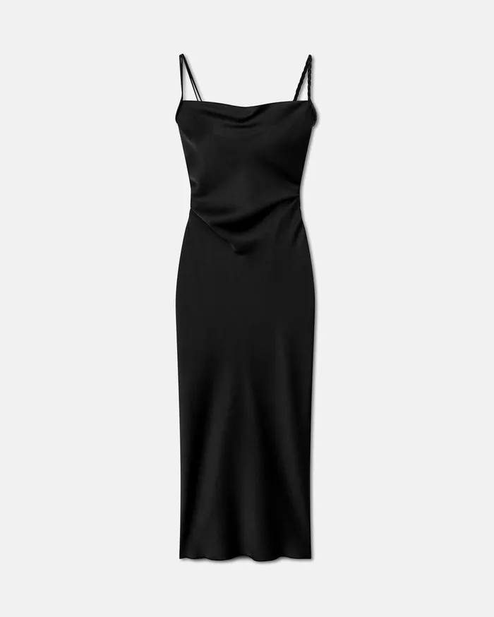 Fiore SlipSatin Dress Black Women Nanushka Dresses