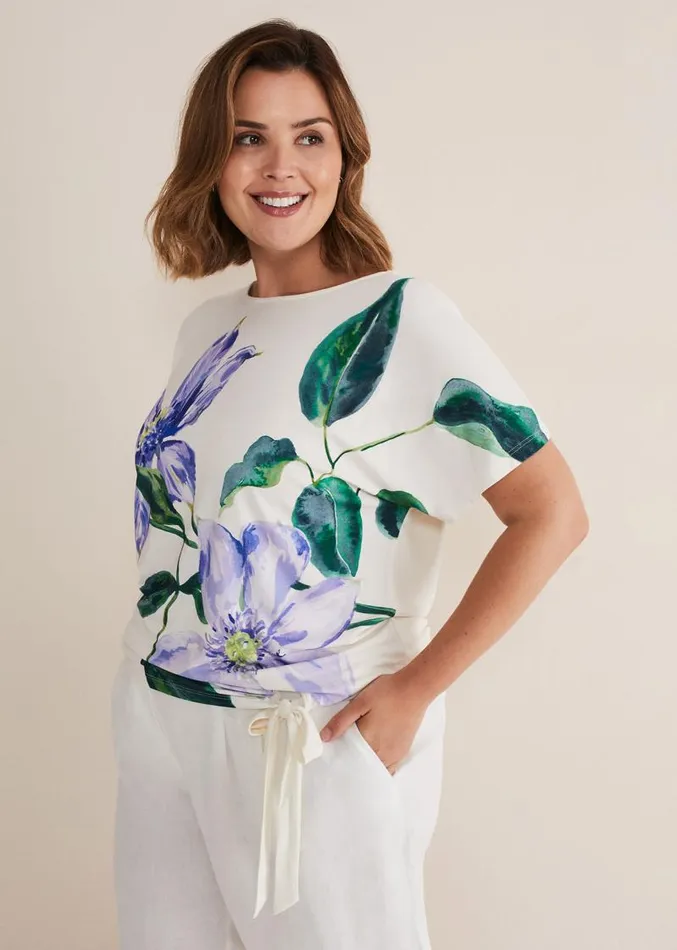 Fiorella Tie Front Top Ivory Women Phase Eight Shirts and Blouses