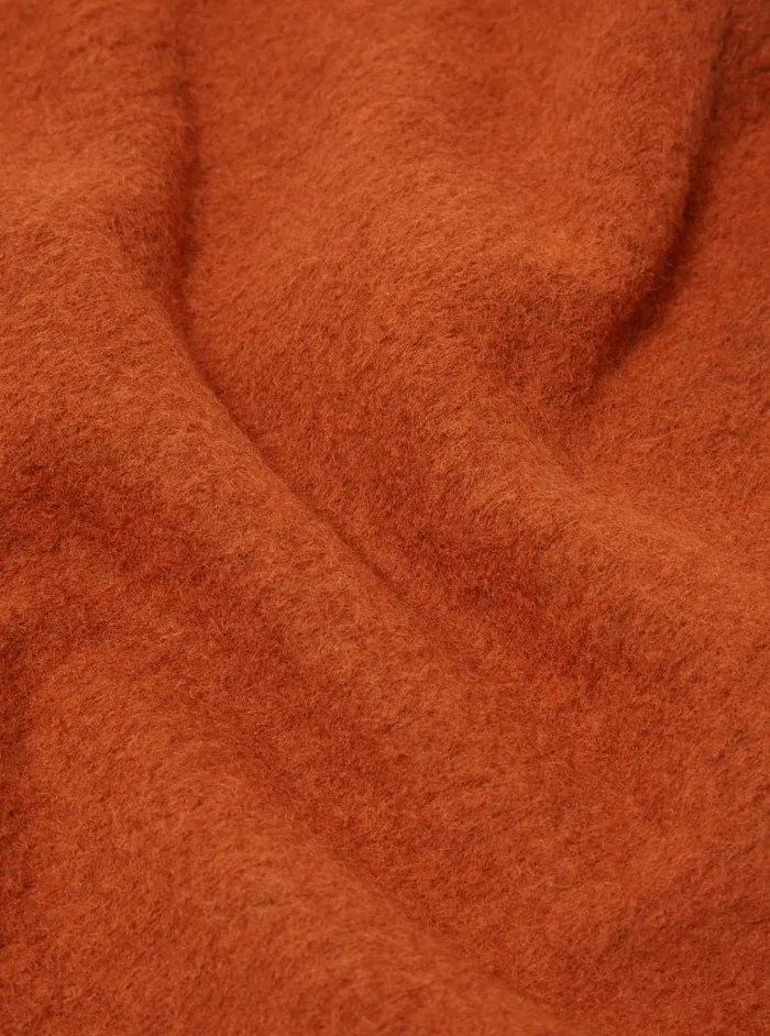 Fleece Men Universal Works Universal Works Zip Waistcoat In Orange Wool Fleece