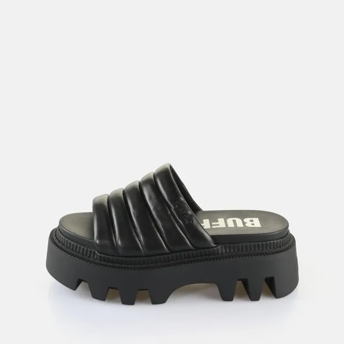 Flora Mule Quilt Black Buffalo Sandals and Slides