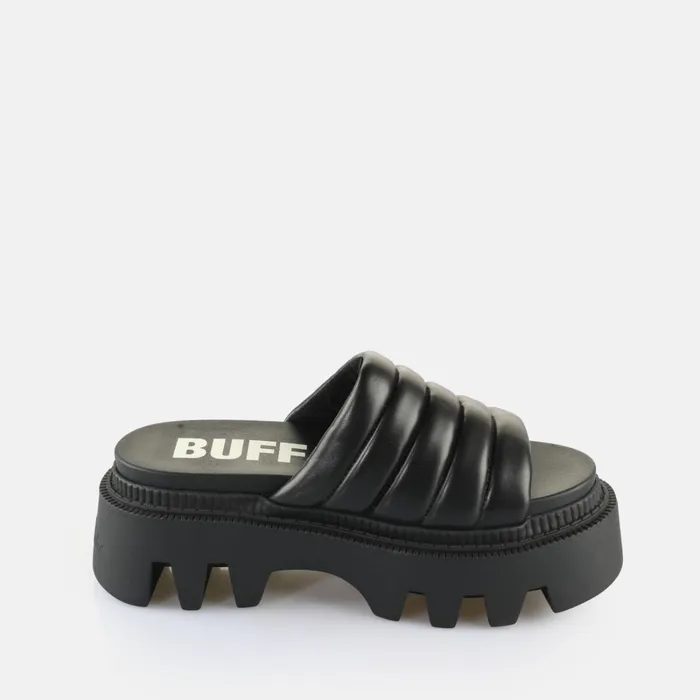 Flora Mule Quilt Black Buffalo Sandals and Slides Flora Mule Quilt Black Buffalo Sandals and Slides