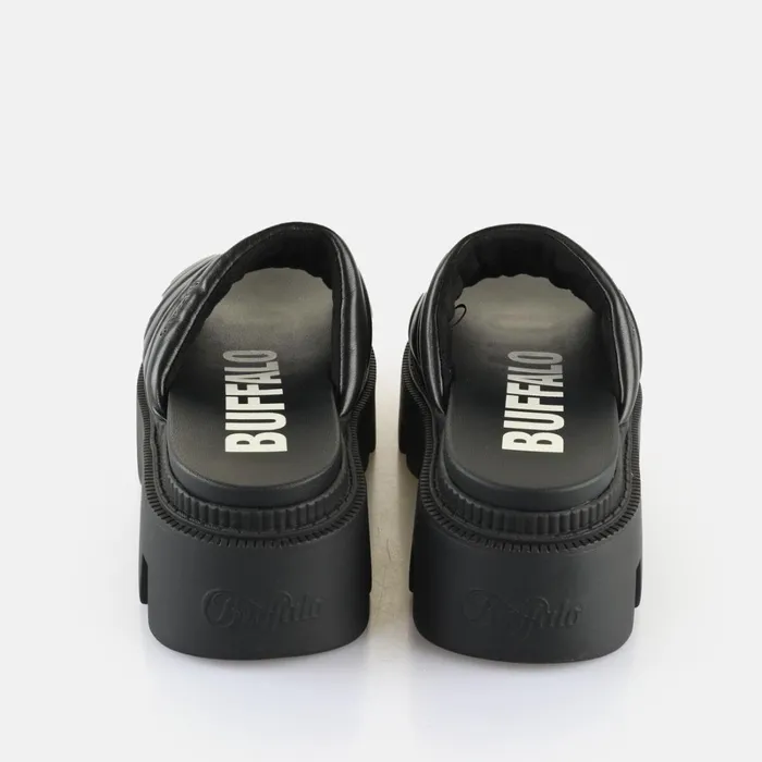 Flora Mule Quilt Black Buffalo Sandals and Slides Flora Mule Quilt Black Buffalo Sandals and Slides