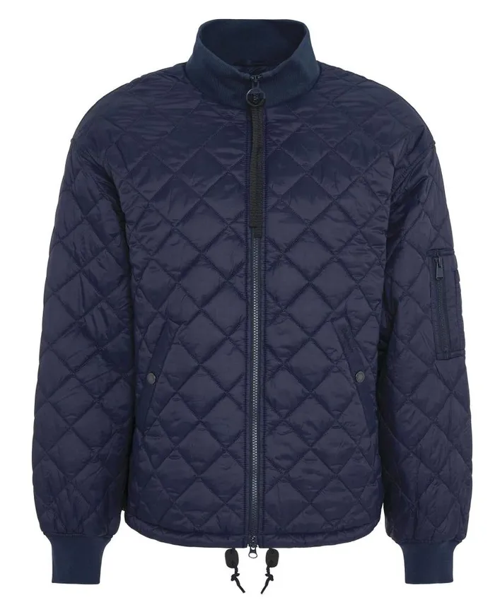 Flyer Field Quilted Jacket Classic Navy Men Barbour Quilted Jackets