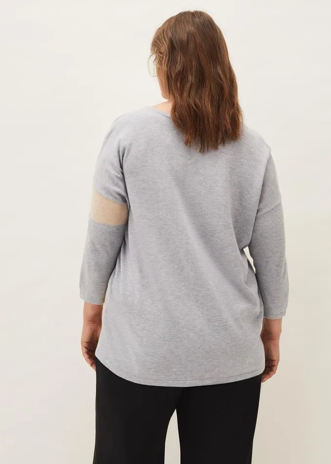 Francis Abstract Print Knit Jumper Grey Multi Women Phase Eight Knitwear