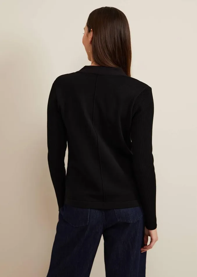 Frankie Knit Jacket Black Women Phase Eight Knitwear