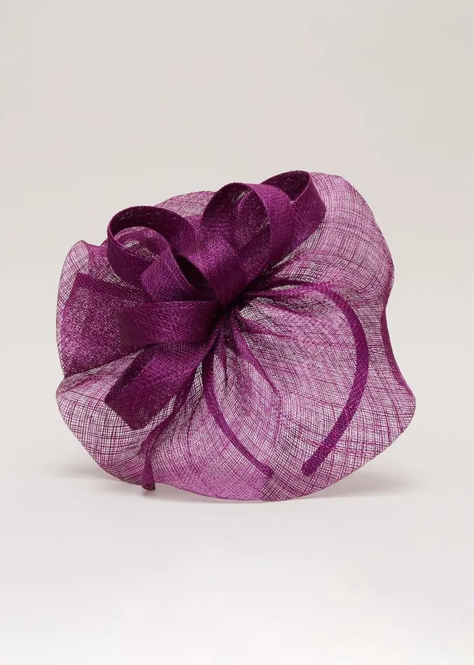 Freeform Bow Disc Fascinator Purple Women Phase Eight Fascinators and Hats