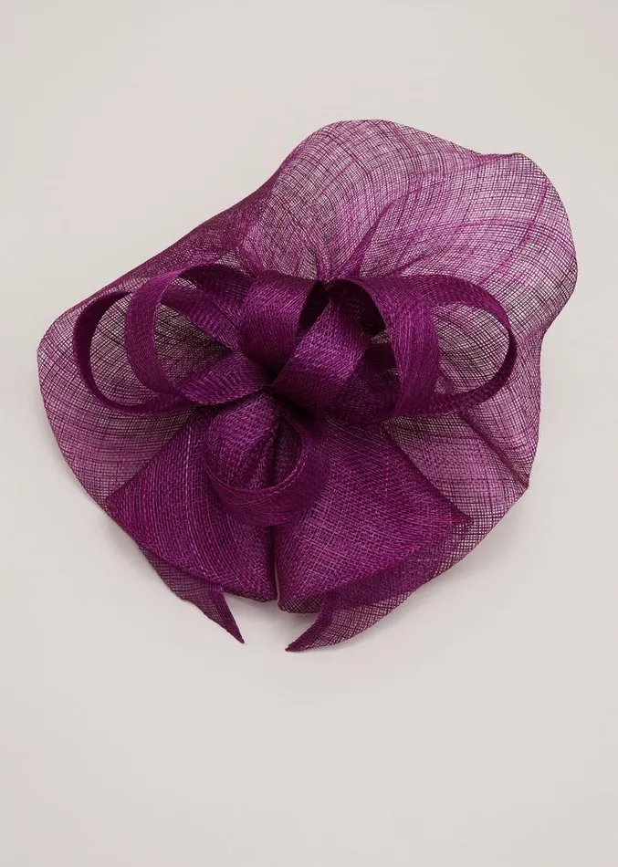 Freeform Bow Disc Fascinator Purple Women Phase Eight Fascinators and Hats