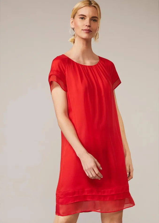 Freesia Silk Dress Tango Red Women Phase Eight Dresses