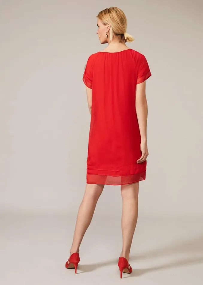Freesia Silk Dress Tango Red Women Phase Eight Dresses