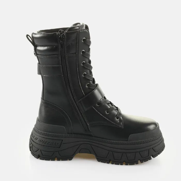 Fusion Lace Up Biker Black Buffalo Platforms Fusion Lace Up Biker Black Buffalo Platforms