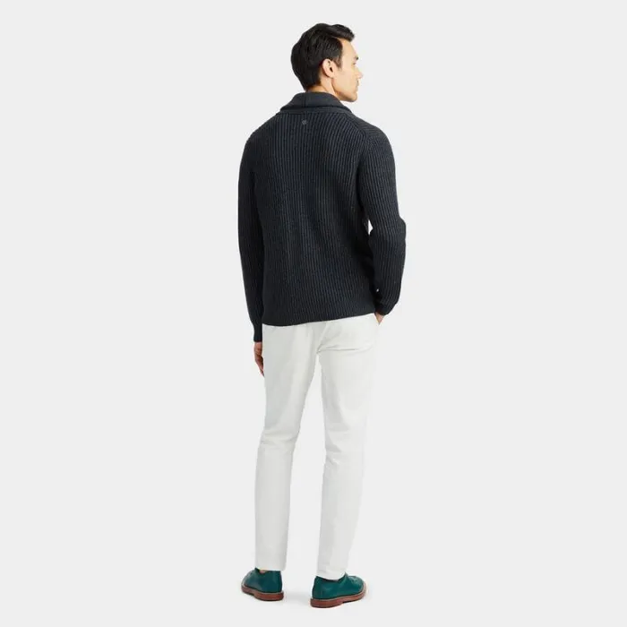 GFORE CASHMERE BLEND SHAWL COLLAR CARDIGAN Heather Grey Men Sweaters