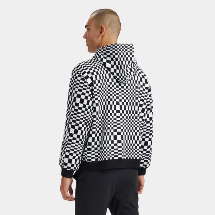 GFORE DISTORTED CHECK UNISEX FRENCH TERRY HOODIE Snow MenWomen Hoodies and Tees