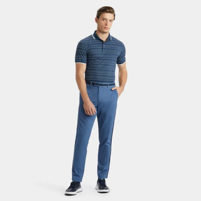 GFORE MULTI STRIPE BANDED SLEEVE TECH PIQU POLO Ink Men Polos and Shirts