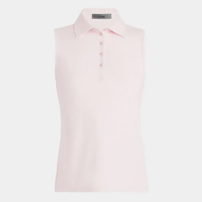 GFORE SILKY TECH NYLON SLEEVELESS POLO Blush Women Polos