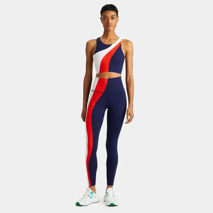 GFORE SOFT TECH OPS TRI STRIPE HIGH RISE 78 LEGGING Patriot Navy Women Pants