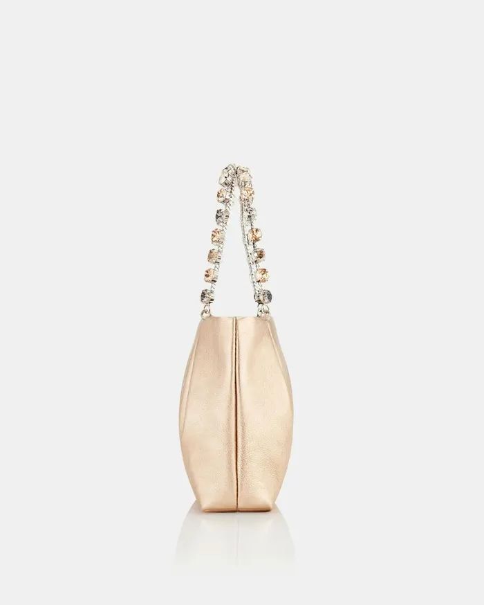 Galactic Crystal Mini Tote Gold Women Aquazzura Mini Bags