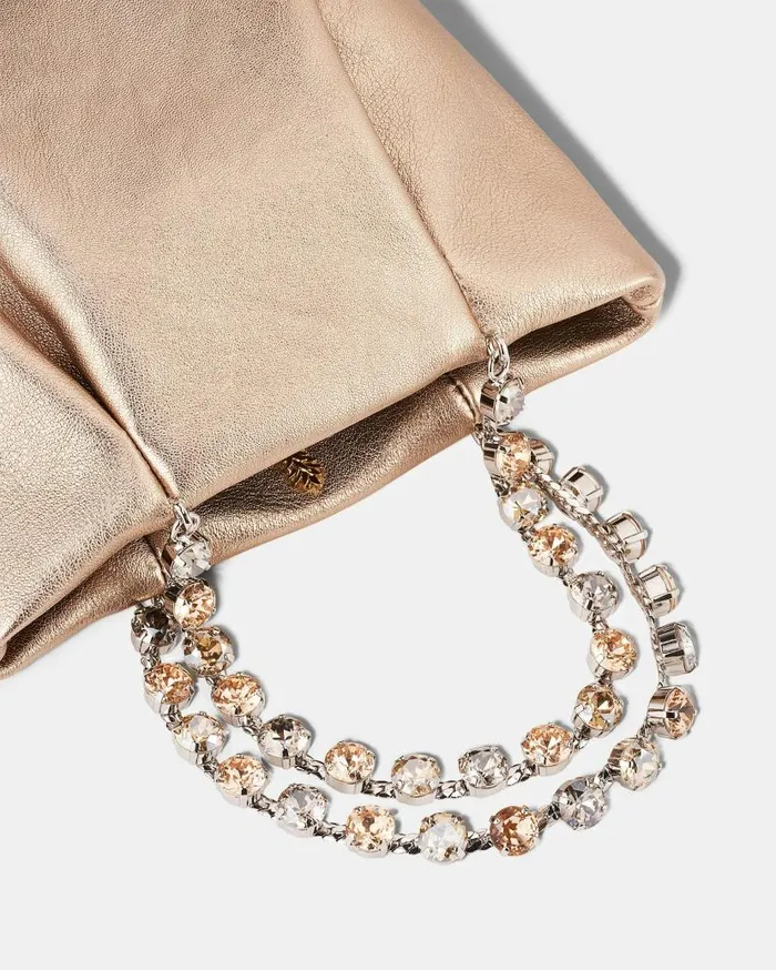 Galactic Crystal Mini Tote Gold Women Aquazzura Mini Bags Galactic Crystal Mini Tote Gold Women Aquazzura Mini Bags