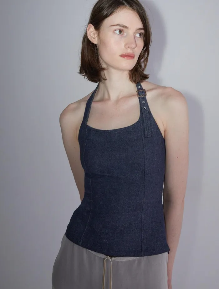 Galiena Navy Women Paloma Wool Tops