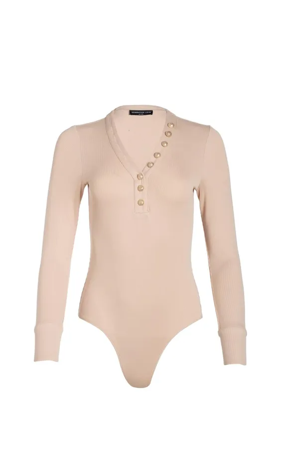 Generation Love Clothing Bodysuits Minny Rib Bodysuit Sand 8211 Women