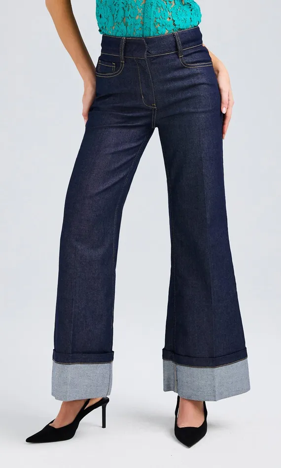 Generation Love Clothing Pants Raquelita Sheen Denim Pants Dark Denim Blue 8211 Women