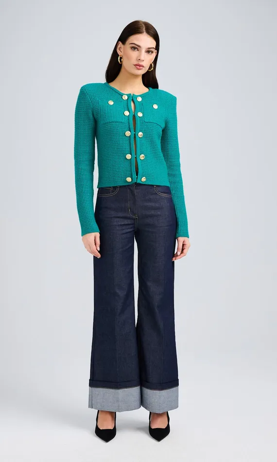 Generation Love Clothing Pants Raquelita Sheen Denim Pants Dark Denim Blue 8211 Women