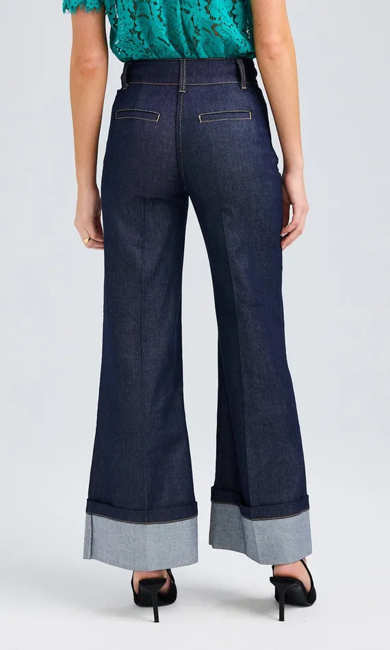 Generation Love Clothing Pants Raquelita Sheen Denim Pants Dark Denim Blue 8211 Women
