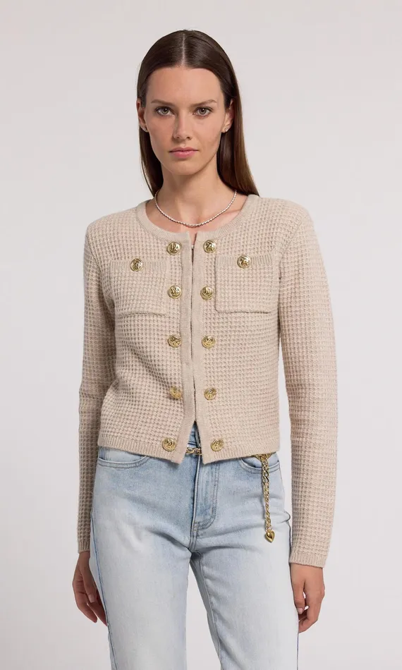Generation Love Clothing Sweaters and Sweatshirts Cypress Knit Cardigan Heather Oatmeal 8211 Women