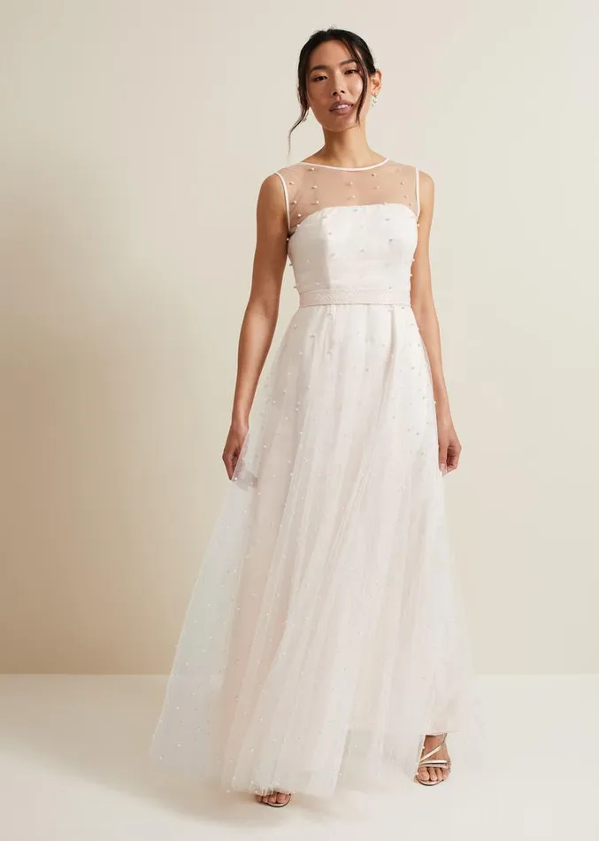 Genova Beaded Wedding Dress Old Rose Women Phase Eight Dresses