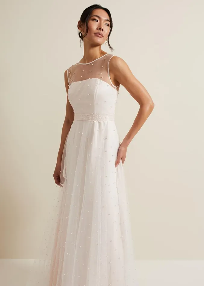 Genova Beaded Wedding Dress Old Rose Women Phase Eight Dresses
