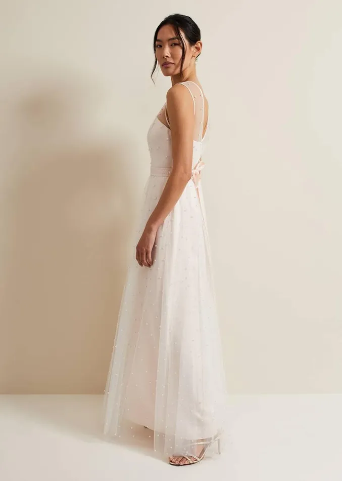 Genova Beaded Wedding Dress Old Rose Women Phase Eight Dresses