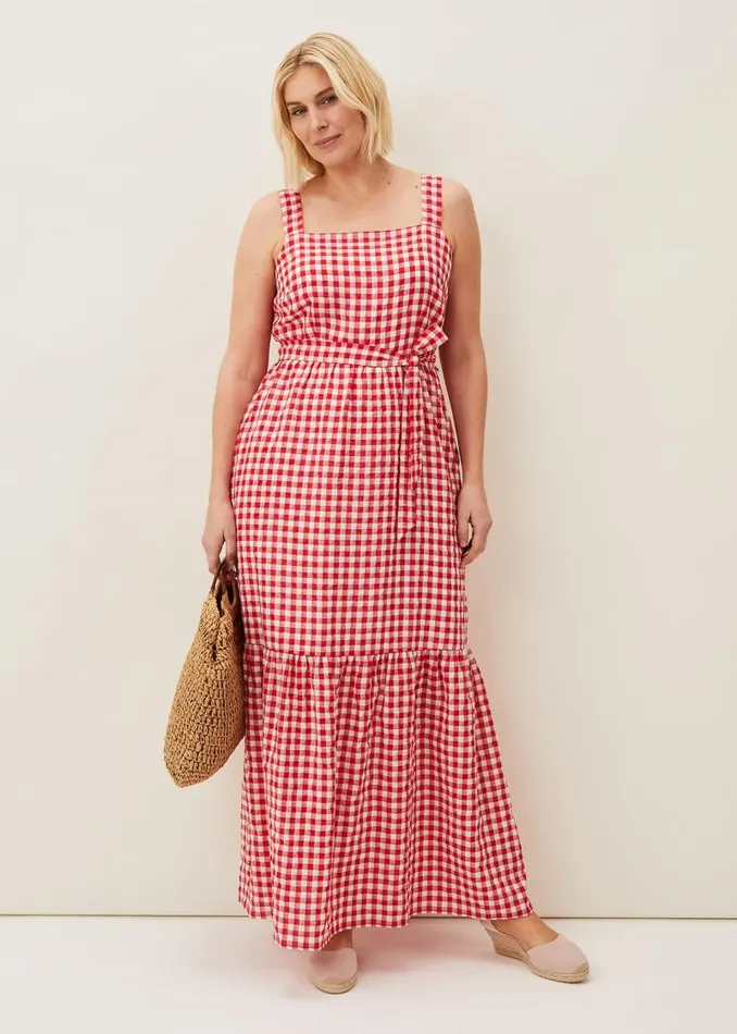 Geri Gingham Maxi Dress Redivory Women Phase Eight Dresses