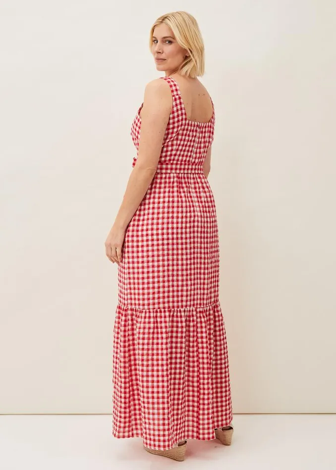 Geri Gingham Maxi Dress Redivory Women Phase Eight Dresses