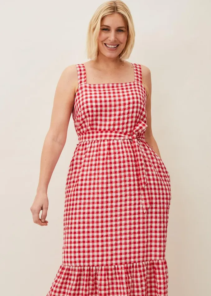 Geri Gingham Maxi Dress Redivory Women Phase Eight Dresses