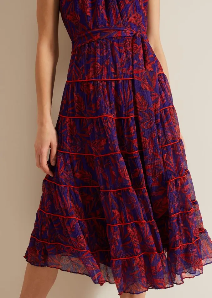 Gillian Halterneck Midi Dress Violetmulti Women Phase Eight Dresses